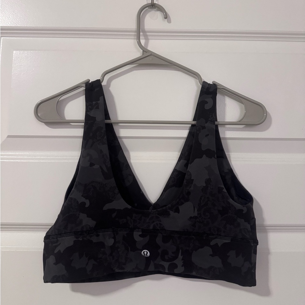 Lululemon Athletica Gray Camouflage Sports Bra